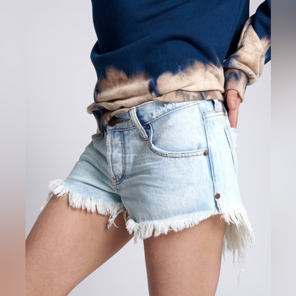 One Teaspoon FLORENCE DUKES LOW WAIST MINI DENIM SHORTS, size 28 - Picture 15 of 15